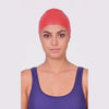 Gorro de natación de silicona rojo