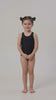 Traje de baño deportivo de niña negro