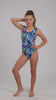 Traje de baño de niña vuelos estampado azul