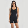 Traje de baño mujer natación pierna corta elástico negro