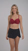 Bikini sostén con copa blanda c-d rojo brillante