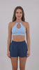 Bikini Peto Halter con Escote Gota Celeste