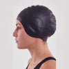 Gorro goma orejas natación negro