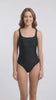 Traje De Baño Deportivo Material Resistente Diseño Costado Negro