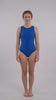 Traje de baño niña con cierre azul