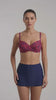 Bikini estilo sostén torcido copa c animal print brillante